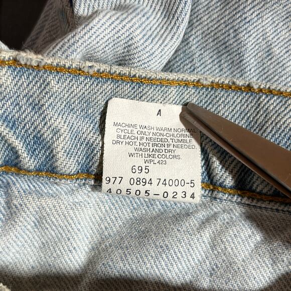 Vintage Levi's 505 Jeans Mens Size 36X30 Blue Stonewashed Denim Straight Leg 90s - Picture 9 of 11